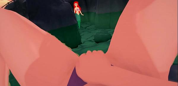  Disney - Ariel watches Megara masturbate - Little Mermaid x Hercules - Hentai